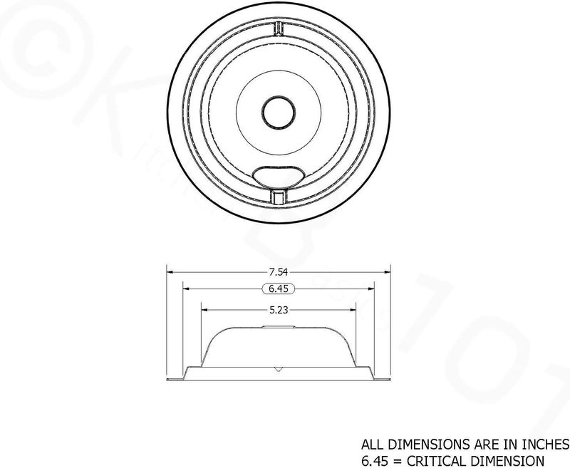 Kitchen Basics 101 : Made in the USA 4 Pack (2) 6" and (2) 8" Chrome Burner Drip Pan Bowls Replacement for GE GE68C - Image 5
